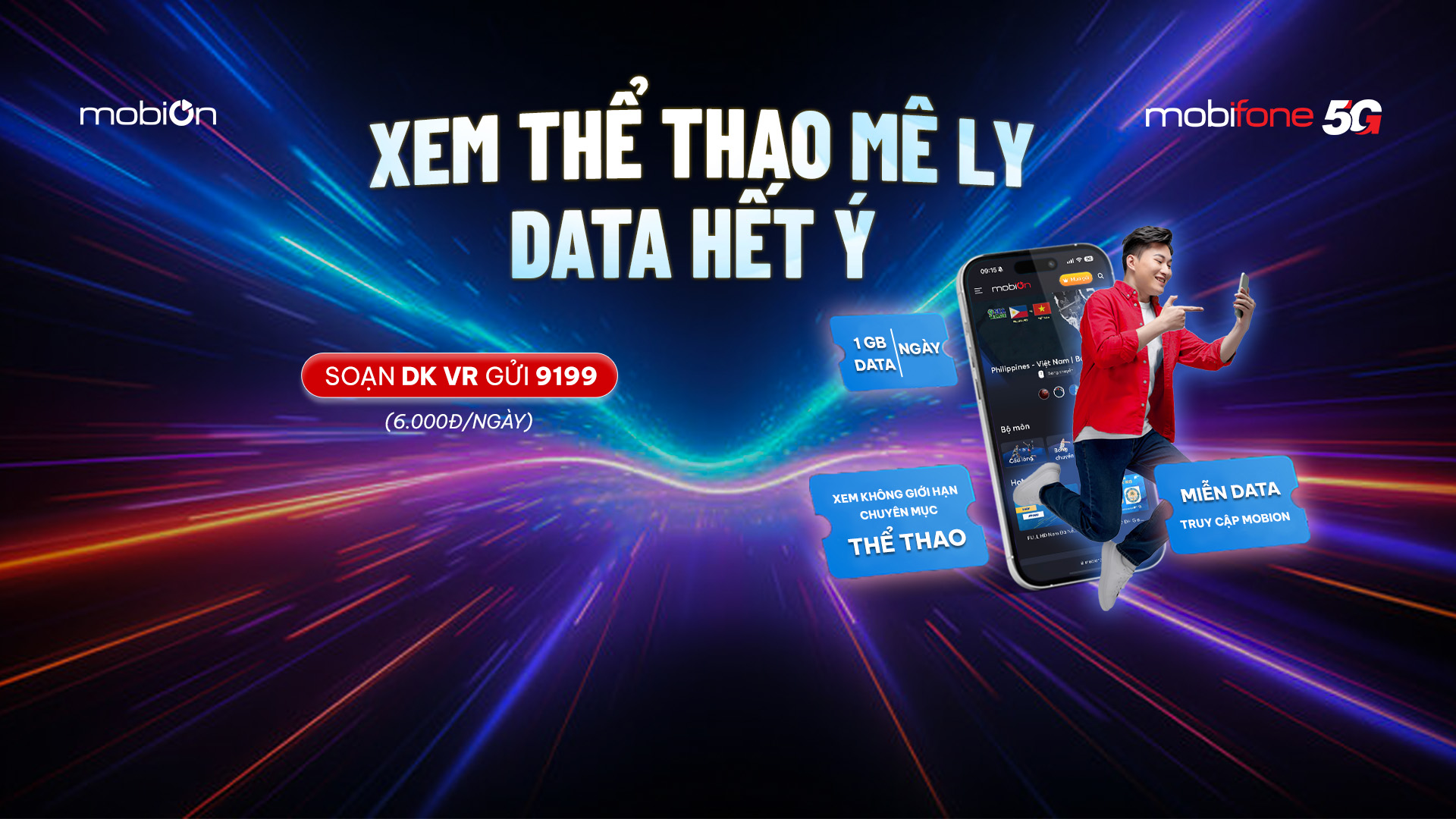 Xem thể thao mê ly, data hết ý